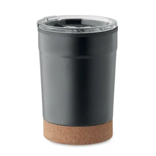 Vaso de acero inoxidable con doble pared y orificio deslizante ref MO2187 - Negro