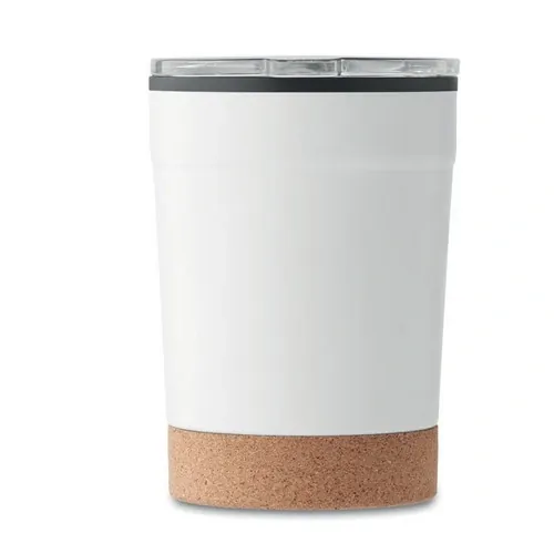 Vaso de acero inoxidable con doble pared y orificio deslizante ref MO2187 - Top Blanco