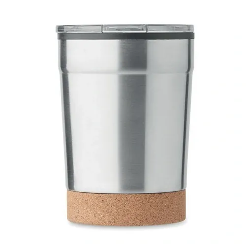 Vaso de acero inoxidable con doble pared y orificio deslizante ref MO2187 - Top Plata Mate