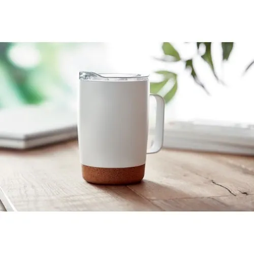 Vaso de acero inoxidable doble pared con tapa deslizante ref MO6533 - Item Ambiant Picture Blanco