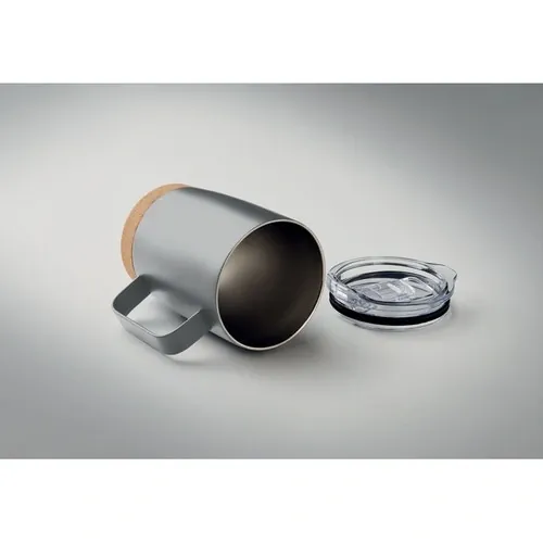 Vaso de acero inoxidable doble pared con tapa deslizante ref MO6533 - Item Detail Picture Gris