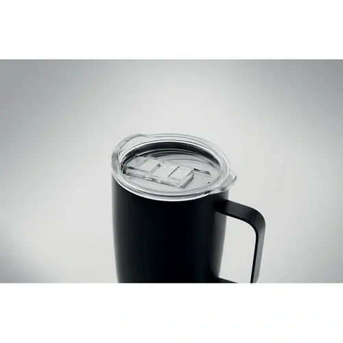 Vaso de acero inoxidable doble pared con tapa deslizante ref MO6533 - Item Detail Picture Negro