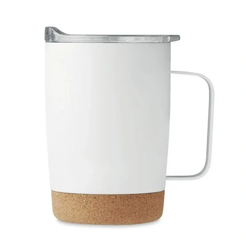 Vaso de acero inoxidable doble pared con tapa deslizante ref MO6533 - Open Blanco