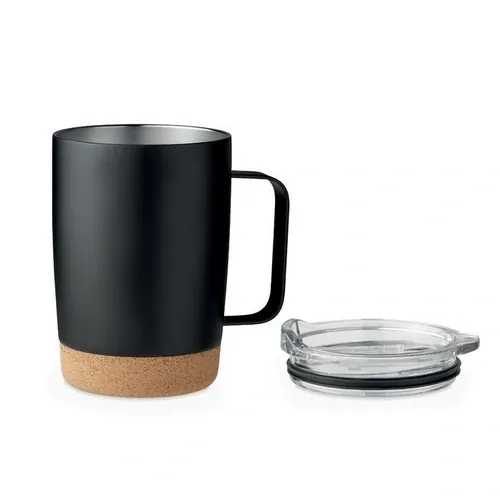 Vaso de acero inoxidable doble pared con tapa deslizante ref MO6533 - Side Negro