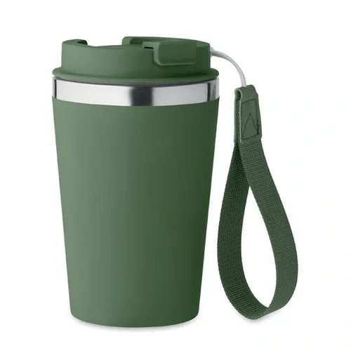 Vaso de acero inoxidable reciclado anti fugas 350 ml ref MO2317 - Front Verde Oscuro