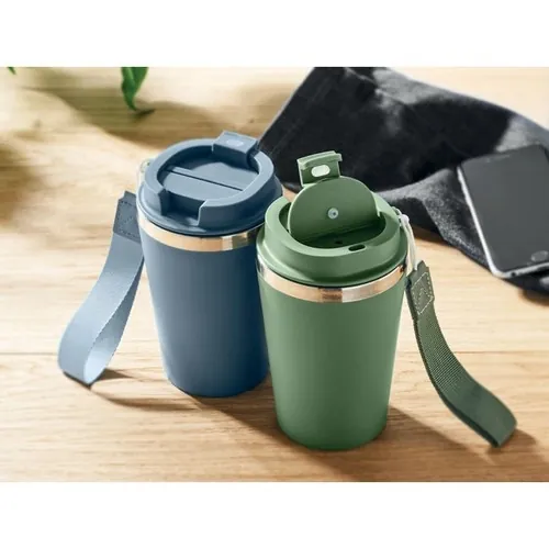 Vaso de acero inoxidable reciclado anti fugas 350 ml ref MO2317 - Item Ambiant Picture Verde Oscuro
