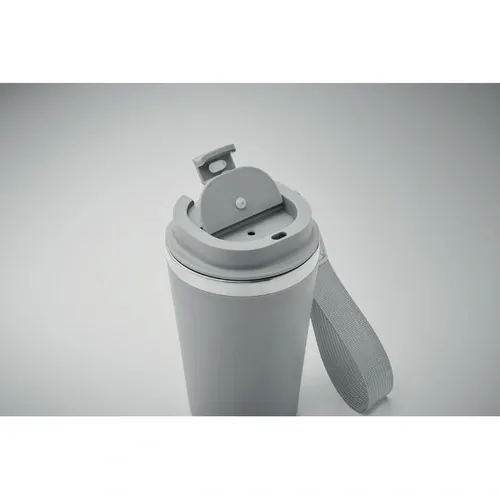 Vaso de acero inoxidable reciclado anti fugas 350 ml ref MO2317 - Item Detail Picture Gris