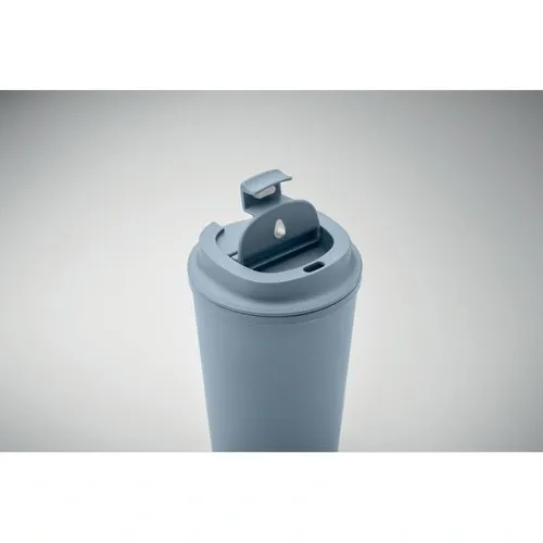 Vaso de doble pared de maíz PLA con tapa reciclada ref MO2310 - 4 Petroleo