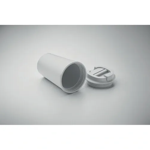 Vaso de doble pared de maíz PLA con tapa reciclada ref MO2310 - Item Detail Picture Blanco