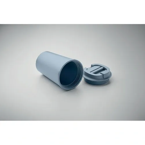 Vaso de doble pared de maíz PLA con tapa reciclada ref MO2310 - Item Detail Picture Petroleo