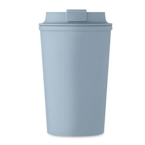Vaso de doble pared de maíz PLA con tapa reciclada ref MO2310 - Side Petroleo