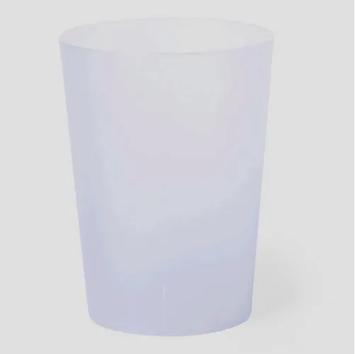 Vaso eco-reutilizable de PP 500 ml acabado frosted ref NI24 - Transparente