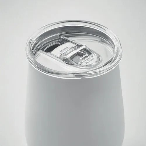 Vaso de acero inoxidable reciclado con tapa deslizante ref MO2090 - Top Blanco