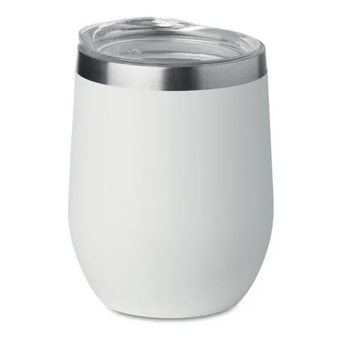 Vaso de acero inoxidable 300 ml doble capa ref MO9597 - Back Blanco