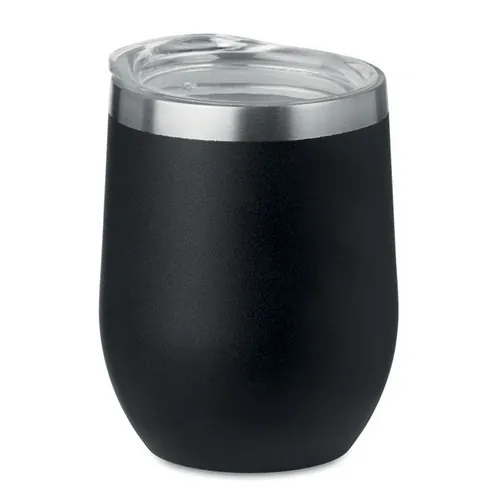 Vaso de acero inoxidable 300 ml doble capa ref MO9597 - Back Negro