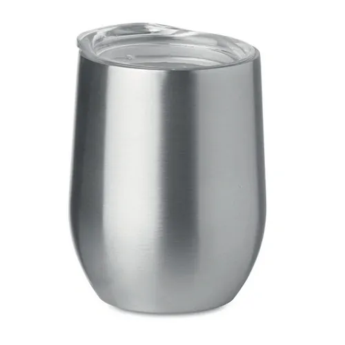 Vaso de acero inoxidable 300 ml doble capa ref MO9597 - Back Plata Mate
