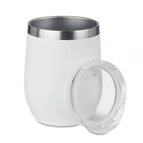 Vaso de acero inoxidable 300 ml doble capa ref MO9597 - Blanco