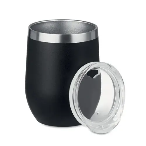 Vaso de acero inoxidable 300 ml doble capa ref MO9597 - Negro