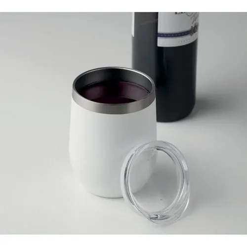 Vaso de acero inoxidable 300 ml doble capa ref MO9597 - Side Blanco