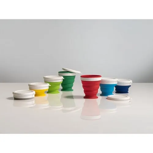 Vaso plegable de viaje en silicona con tapa ref 94762 - Principal