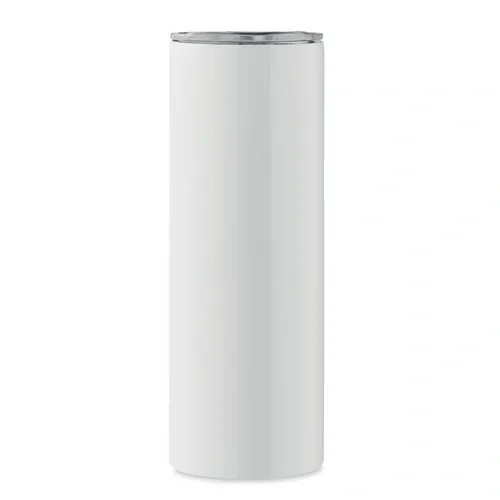 Vaso de acero inoxidable doble pared con tapa bebedor ref MO6644 - Back Blanco