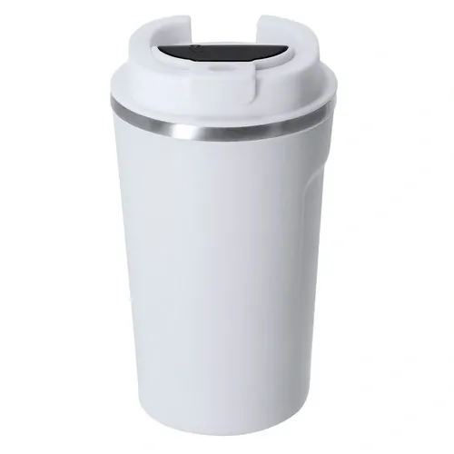 Vaso Térmico Acero Inoxidable 400ml con Medidor Táctil ref 21980 - Blanco