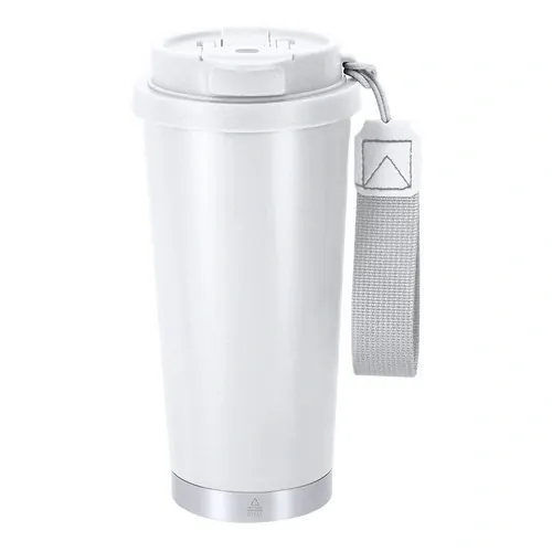 Vaso Térmico Acero Inoxidable Reciclado 500 ml ref 21982 - Blanco