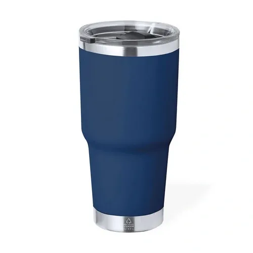 Vaso térmico de acero reciclado con dosificador ref TO35 - Azul Royal