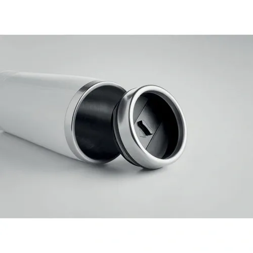Vaso de viaje acero inoxidable doble capa 400 ml ref MO9618 - Back Blanco
