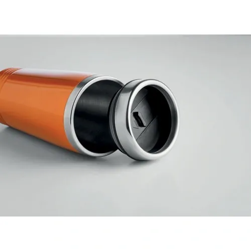 Vaso de viaje acero inoxidable doble capa 400 ml ref MO9618 - Back Naranja
