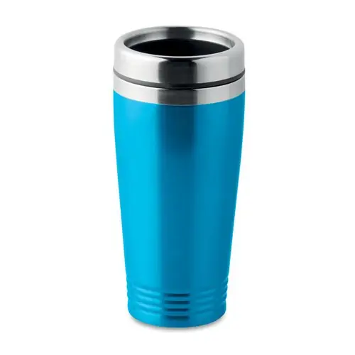 Vaso de viaje acero inoxidable doble capa 400 ml ref MO9618 - Turquesa
