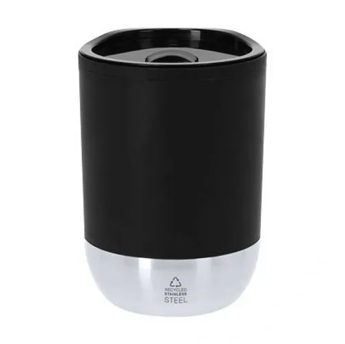 Vaso térmico reciclado con tapa dosificadora fácil ref WA19 - Negro
