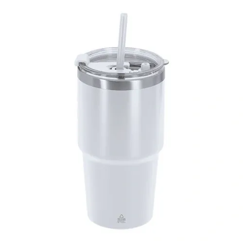 Vaso térmico Vinson 650 ml personalizable para disfrutar bebidas ref 22322 - Blanco