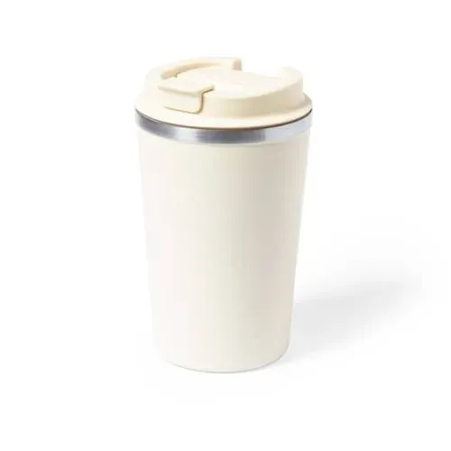 Vaso térmico de acero inox con dosificador en tapa ref 1796 - Natural