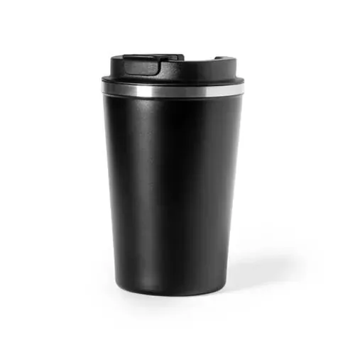 Vaso térmico de acero inox con dosificador en tapa ref 1796 - Negro