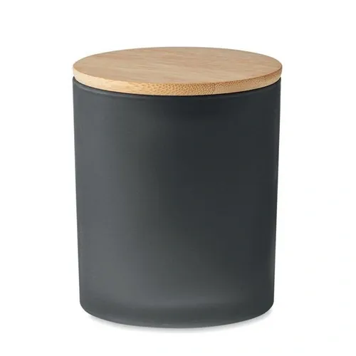 Vela de cera con fragancia natural en tarro de cristal ref MO6621 - Back Negro