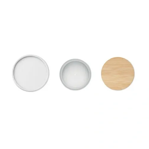 Vela de cera con fragancia natural en tarro de cristal ref MO6621 - Open Blanco