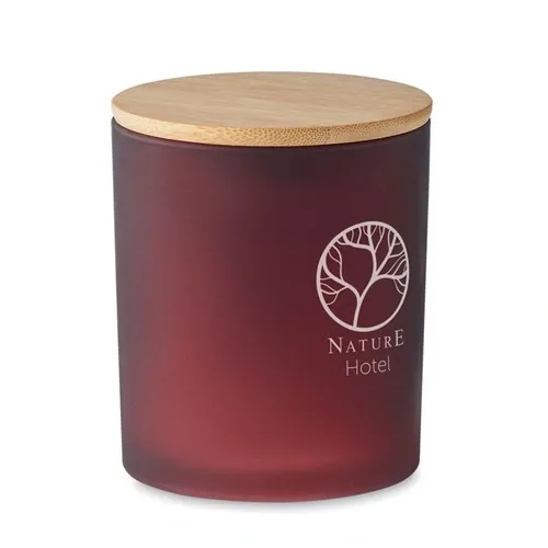 Vela de cera con fragancia natural en tarro de cristal ref MO6621 - Printed Burdeos