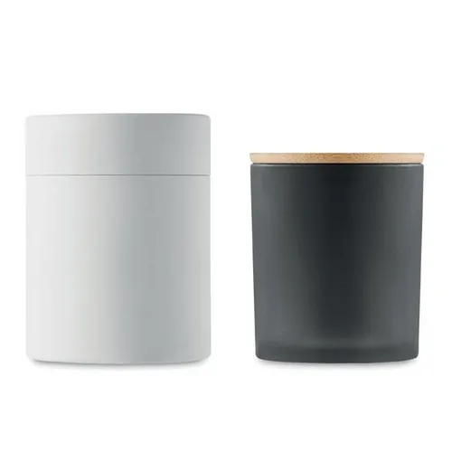 Vela de cera con fragancia natural en tarro de cristal ref MO6621 - Top Negro