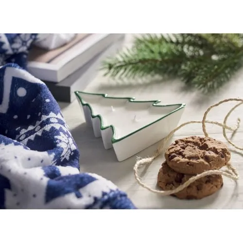 Vela de cera vegetal en soporte de árbol de Navidad ref CX1542 - 1 Verde
