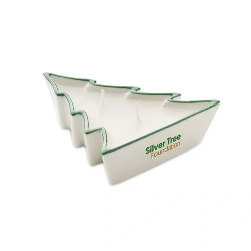 Vela de cera vegetal en soporte de árbol de Navidad ref CX1542 - 7 Verde