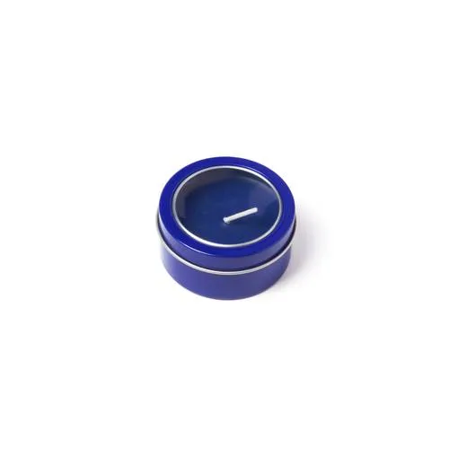 Vela aromática vainilla en tarro metálico con ventana ref 4819