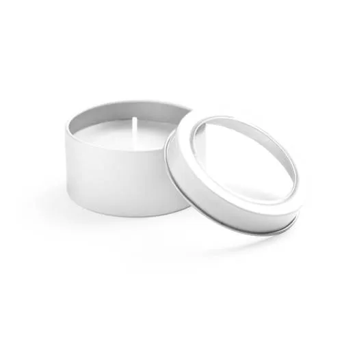 Vela aromática vainilla en tarro metálico con ventana ref 4819