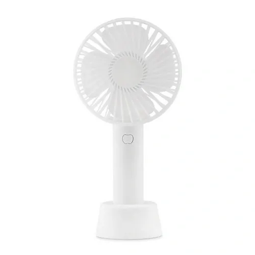 Ventilador portátil con soporte y batería recargable ref MO9599 - Blanco