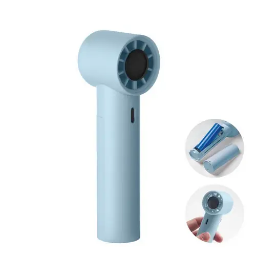 Ventilador mini de mano Glaci recargable y personalizable ref MO2780 - Azul Bebe