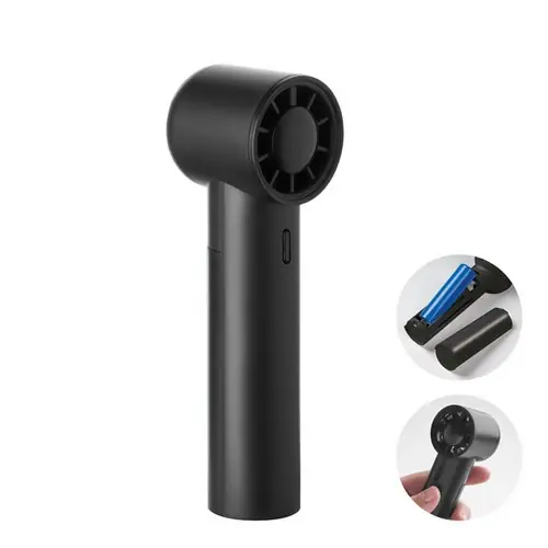 Ventilador mini de mano Glaci recargable y personalizable ref MO2780 - Negro