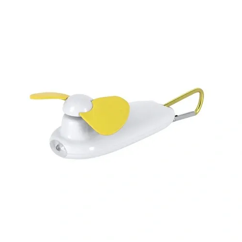Ventilador Ticsy portátil con linterna y mosquetón ref 22252 - Amarillo