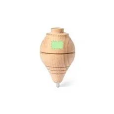 Peonza De Madera Clásica – Diámetro 6 Cm, Alto 9 Cm, Con Cordel, Fabricada En La UE, Juguete Tradicional De Calidad