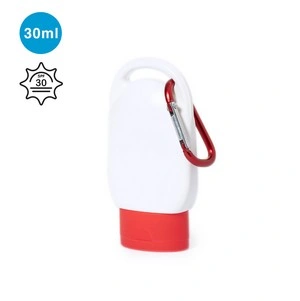 Crema solar spf30 en práctico bote con mosquetón