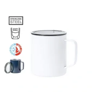 Taza térmica de acero inox con aislamiento de cobre